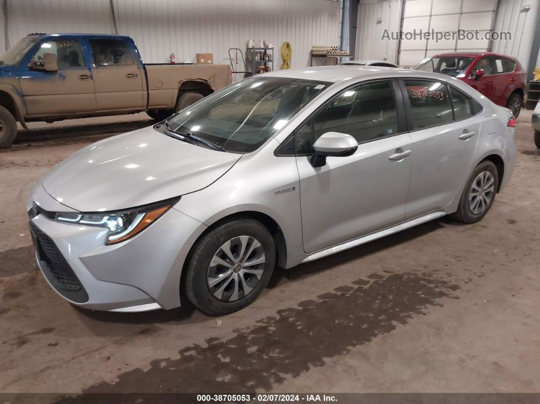 2021 Toyota Corolla Hybrid Le Silver vin: JTDEAMDE4MJ019490