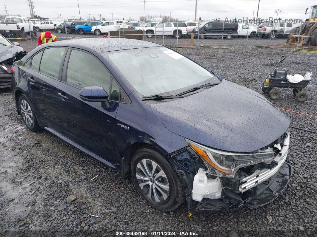 2021 Toyota Corolla Hybrid Le Blue vin: JTDEAMDE4MJ020557