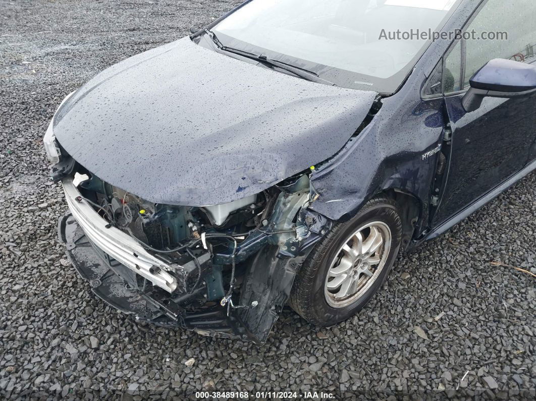 2021 Toyota Corolla Hybrid Le Blue vin: JTDEAMDE4MJ020557