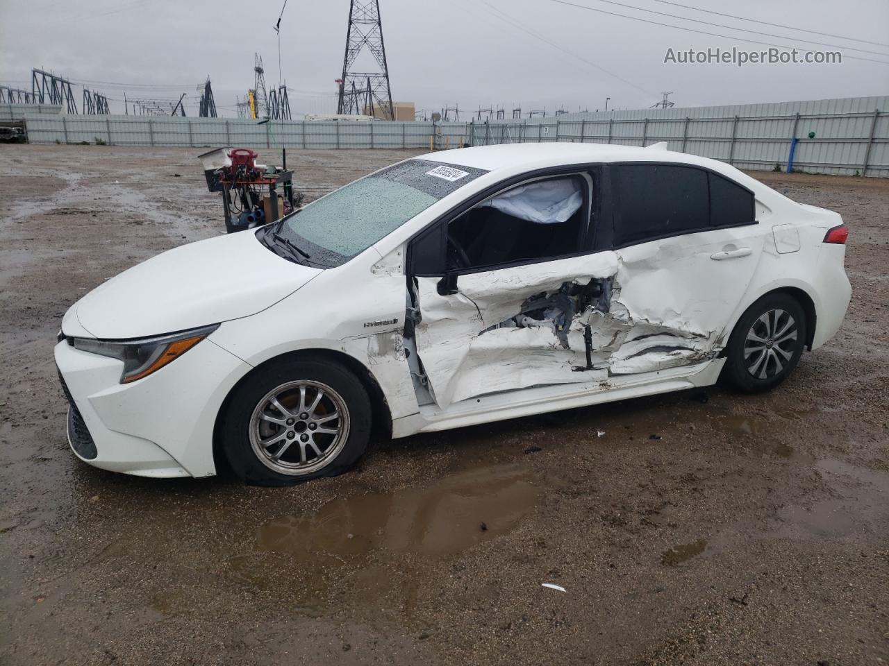 2021 Toyota Corolla Le White vin: JTDEAMDE4MJ024950