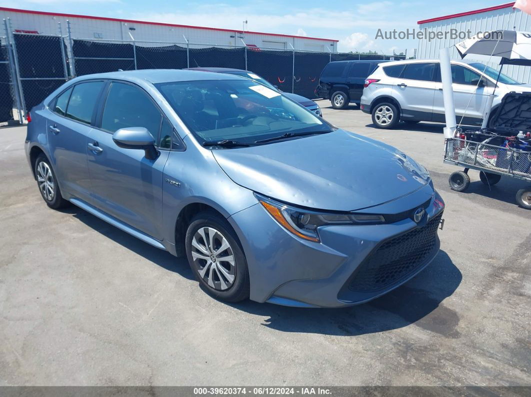 2021 Toyota Corolla Hybrid Le Blue vin: JTDEAMDE4MJ028285