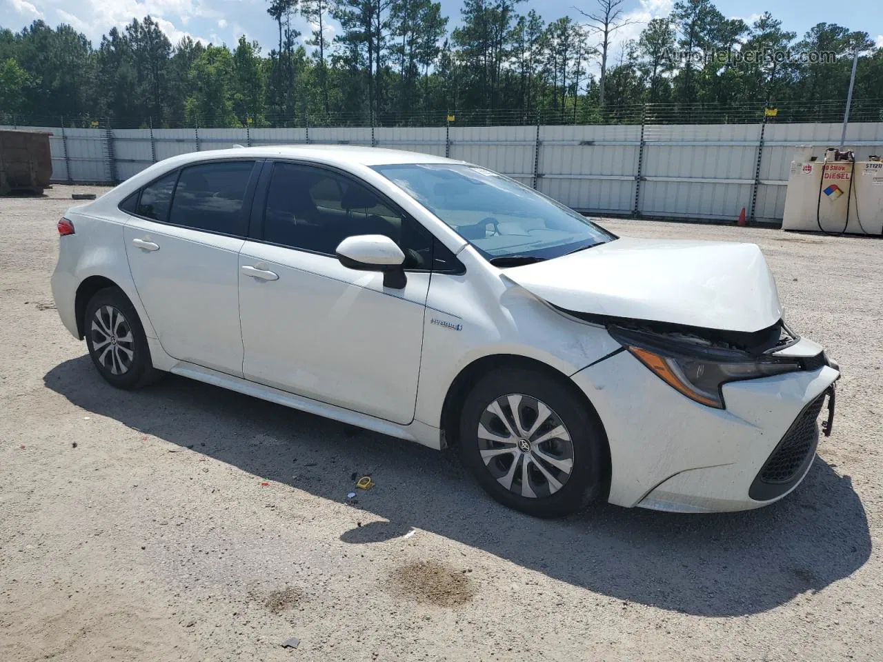 2021 Toyota Corolla Le White vin: JTDEAMDE5MJ017148