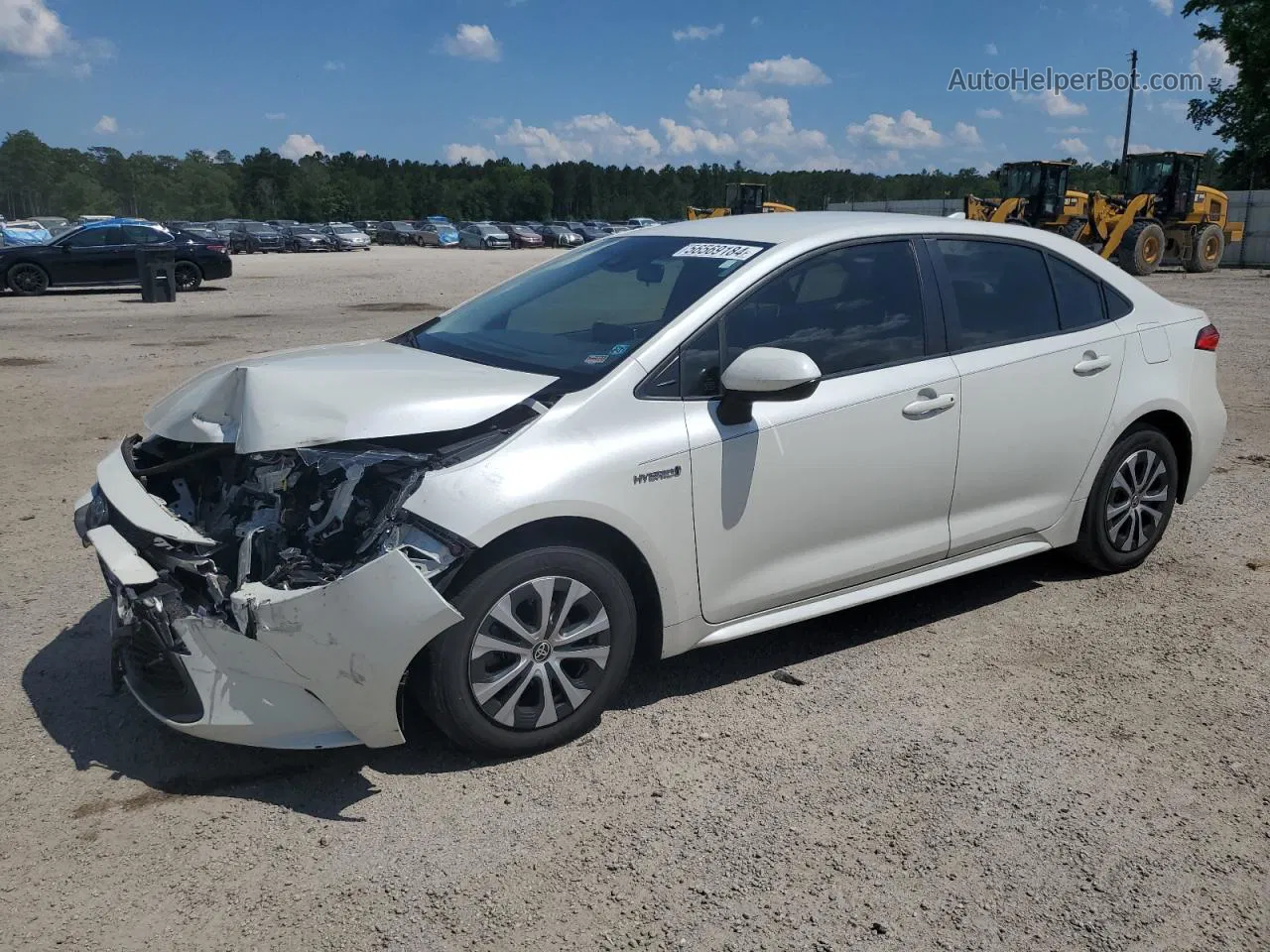 2021 Toyota Corolla Le White vin: JTDEAMDE5MJ017148