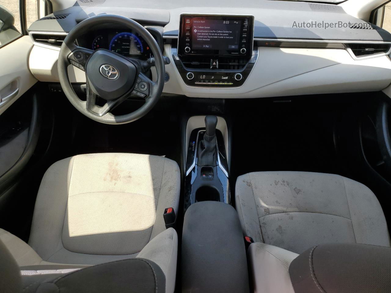 2021 Toyota Corolla Le White vin: JTDEAMDE5MJ017148