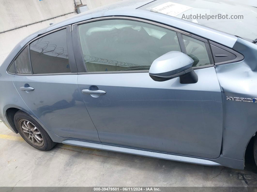 2021 Toyota Corolla Hybrid Le Blue vin: JTDEAMDE5MJ018607