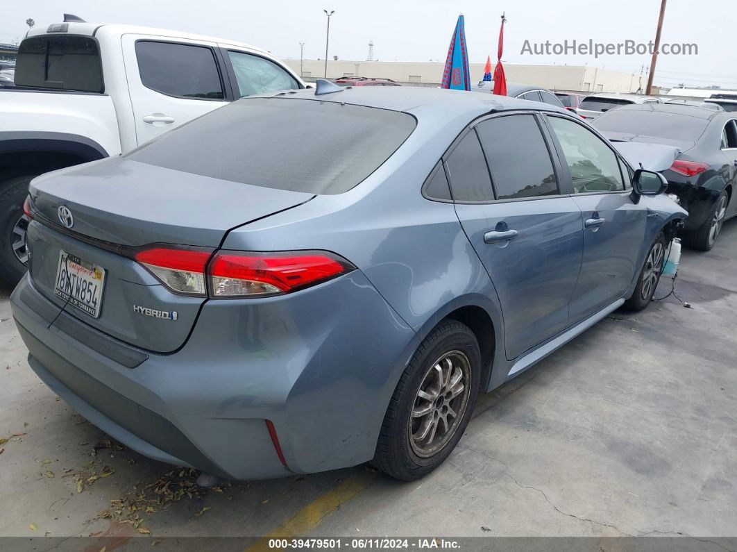 2021 Toyota Corolla Hybrid Le Blue vin: JTDEAMDE5MJ018607