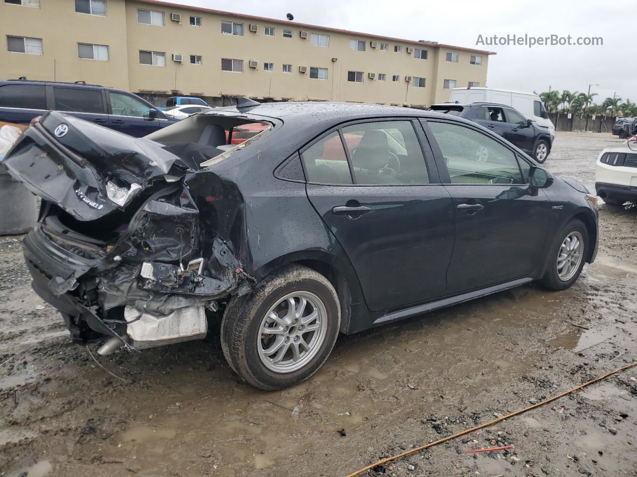 2021 Toyota Corolla Le Черный vin: JTDEAMDE6MJ003663