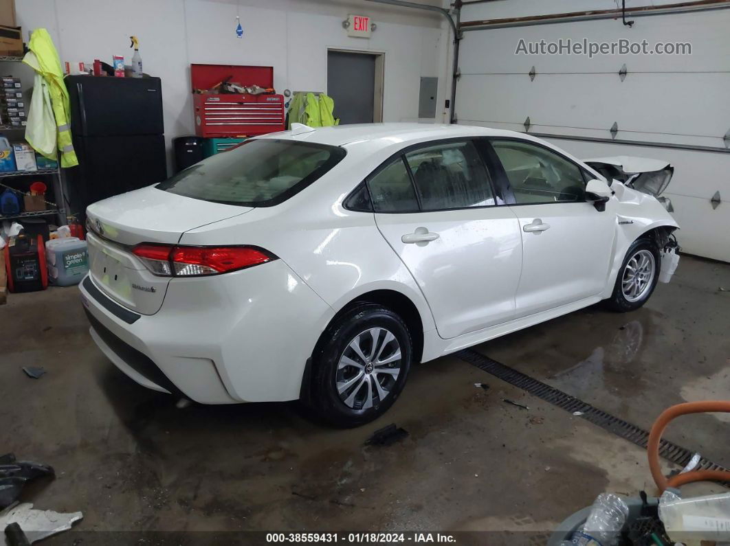 2021 Toyota Corolla Hybrid Le White vin: JTDEAMDE6MJ015182