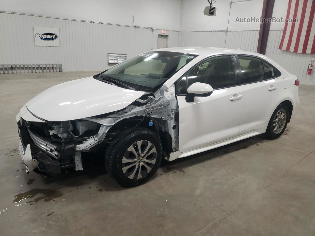 2021 Toyota Corolla Le White vin: JTDEAMDE6MJ033908