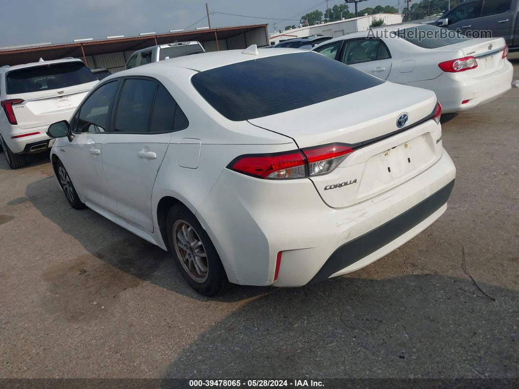 2021 Toyota Corolla Hybrid Le White vin: JTDEAMDE8MJ003292