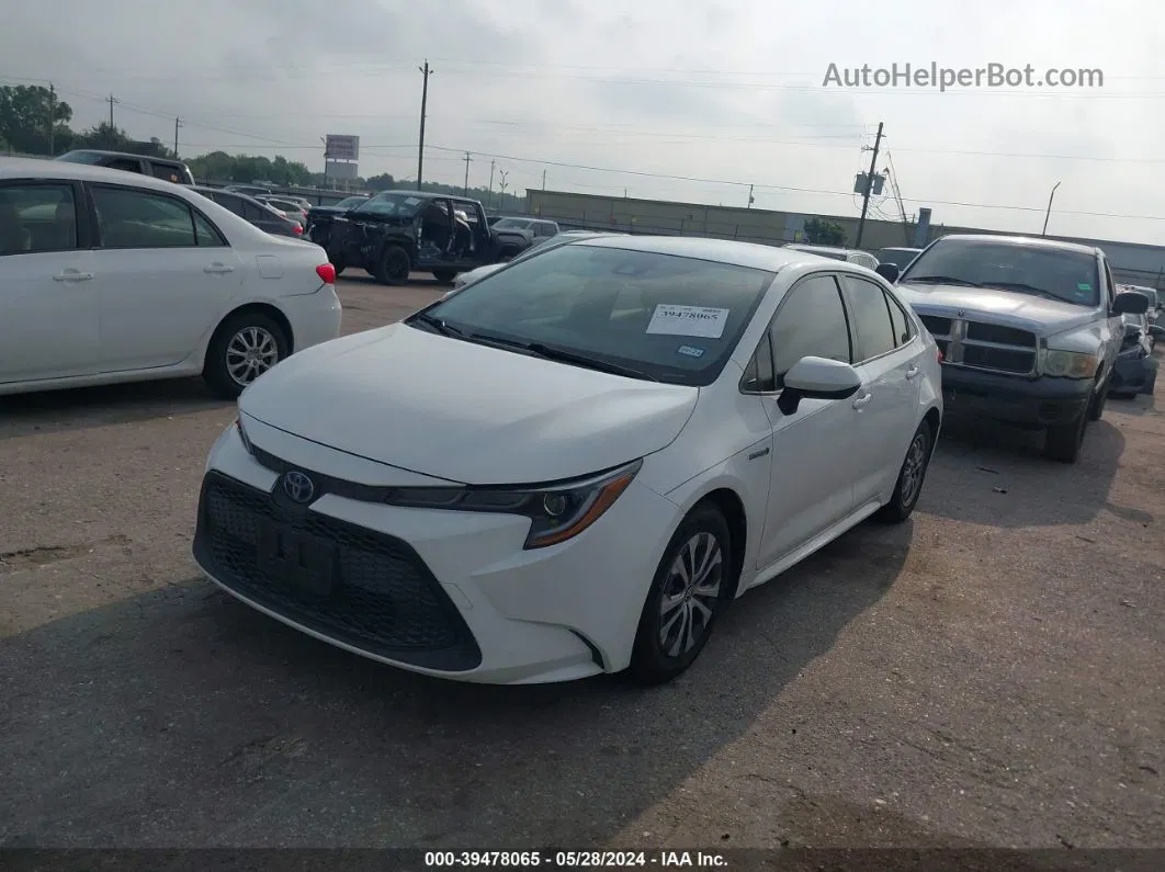 2021 Toyota Corolla Hybrid Le White vin: JTDEAMDE8MJ003292