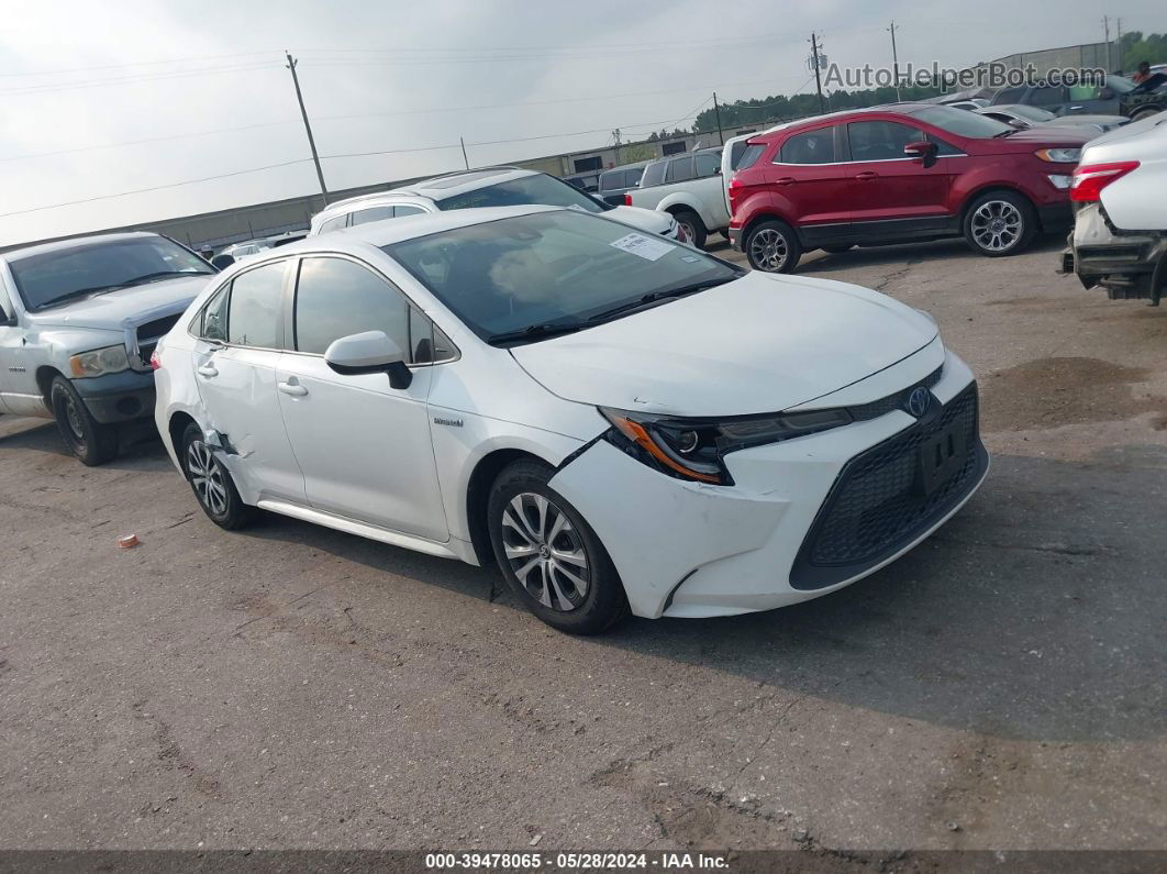 2021 Toyota Corolla Hybrid Le White vin: JTDEAMDE8MJ003292