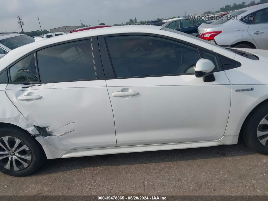 2021 Toyota Corolla Hybrid Le White vin: JTDEAMDE8MJ003292