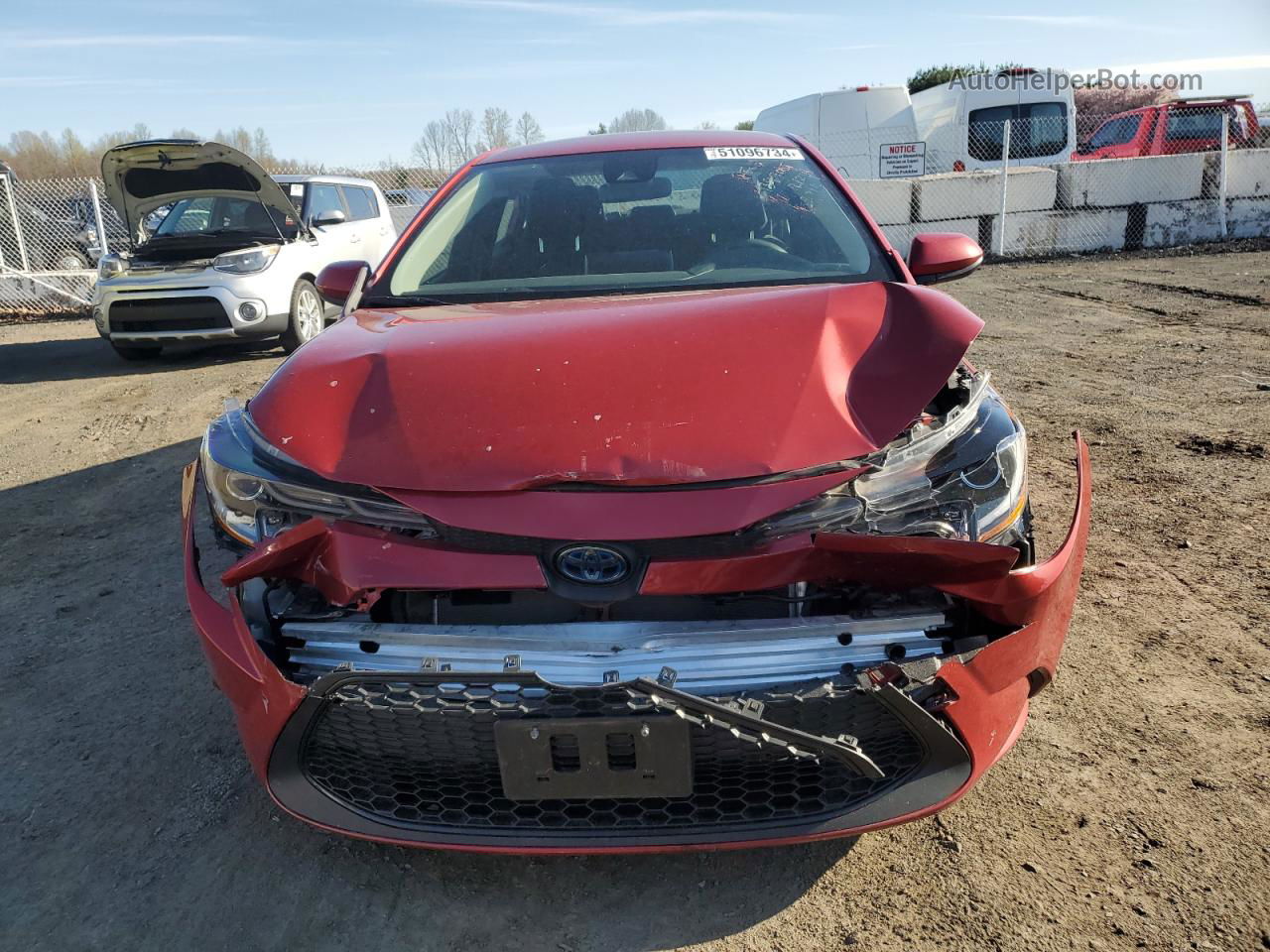 2021 Toyota Corolla Le Red vin: JTDEAMDE8MJ031190