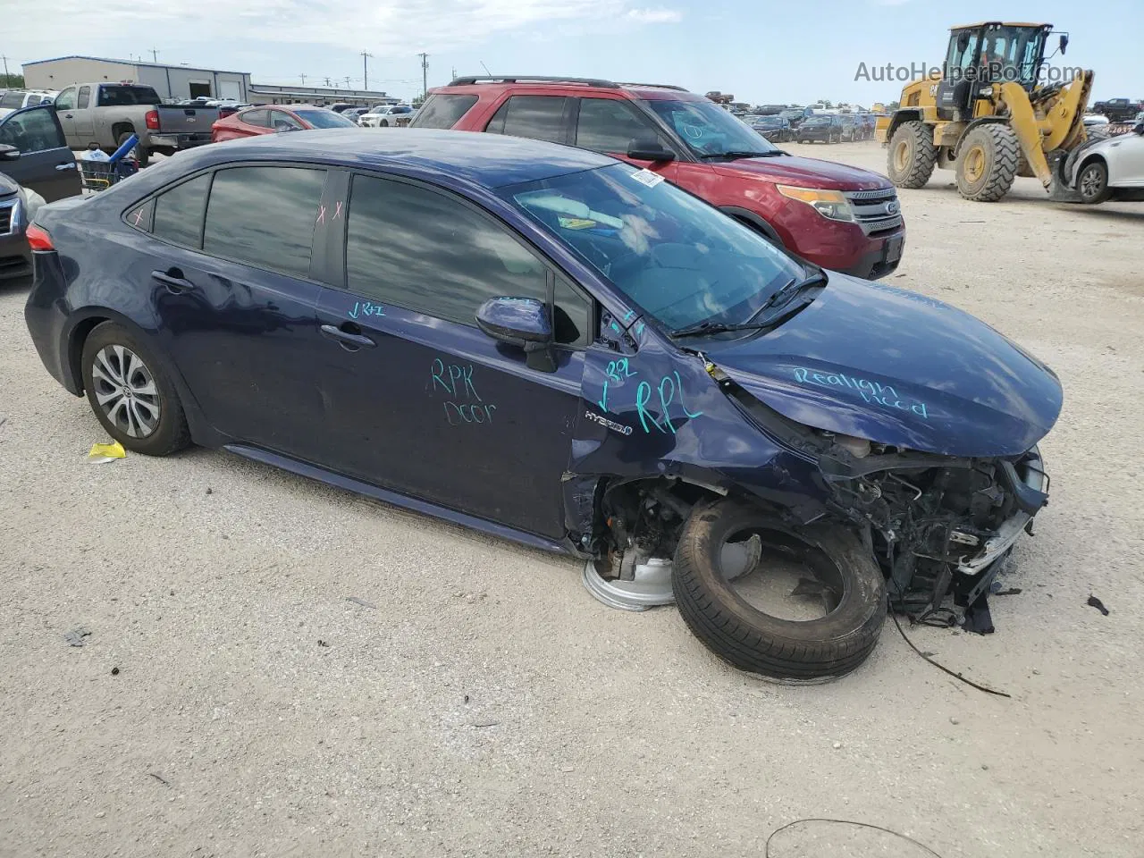 2021 Toyota Corolla Le Blue vin: JTDEAMDE9MJ009649