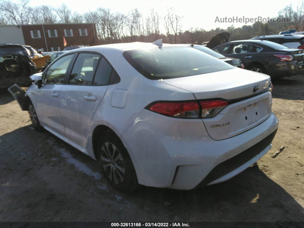 2021 Toyota Corolla Hybrid Le White vin: JTDEAMDE9MJ022255