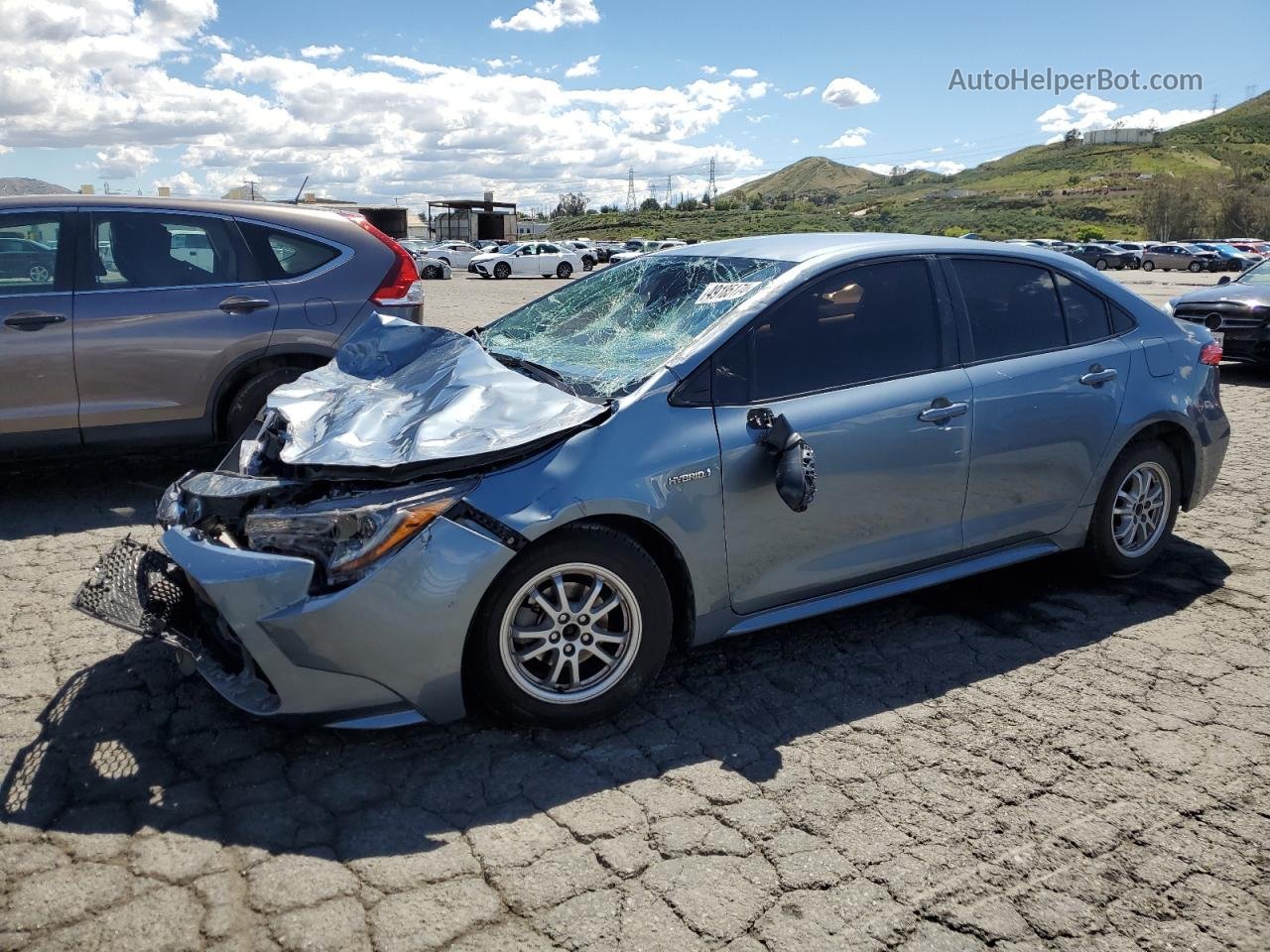 2021 Toyota Corolla Le Blue vin: JTDEAMDE9MJ023776