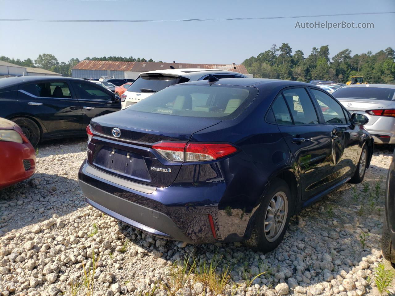 2021 Toyota Corolla Le Синий vin: JTDEAMDEXMJ023706