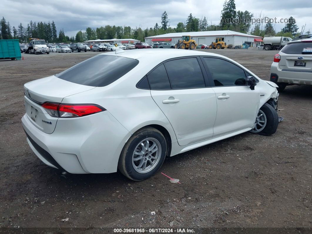 2020 Toyota Corolla Hybrid Le White vin: JTDEBRBE0LJ002519