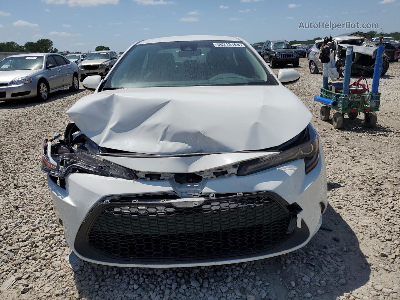 2020 Toyota Corolla Le White vin: JTDEBRBE0LJ005033