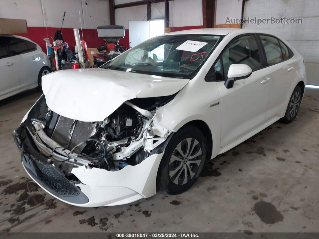 2020 Toyota Corolla Hybrid Le White vin: JTDEBRBE1LJ002884