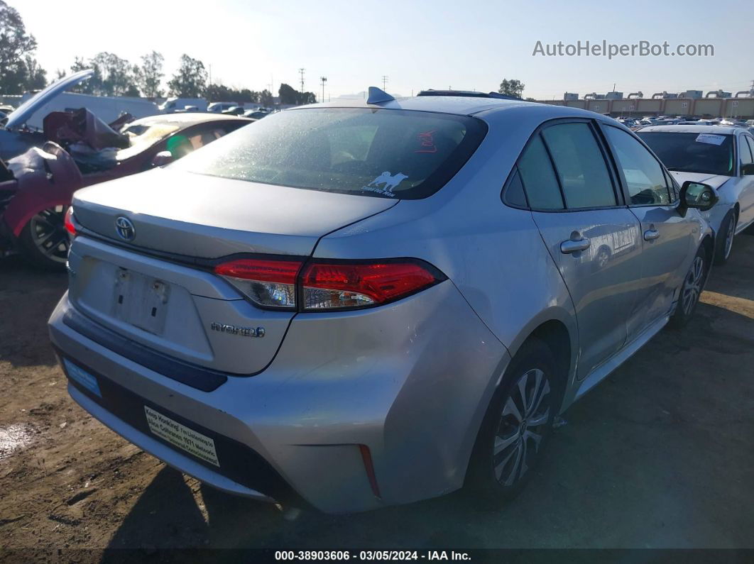 2020 Toyota Corolla Hybrid Le Silver vin: JTDEBRBE3LJ007066