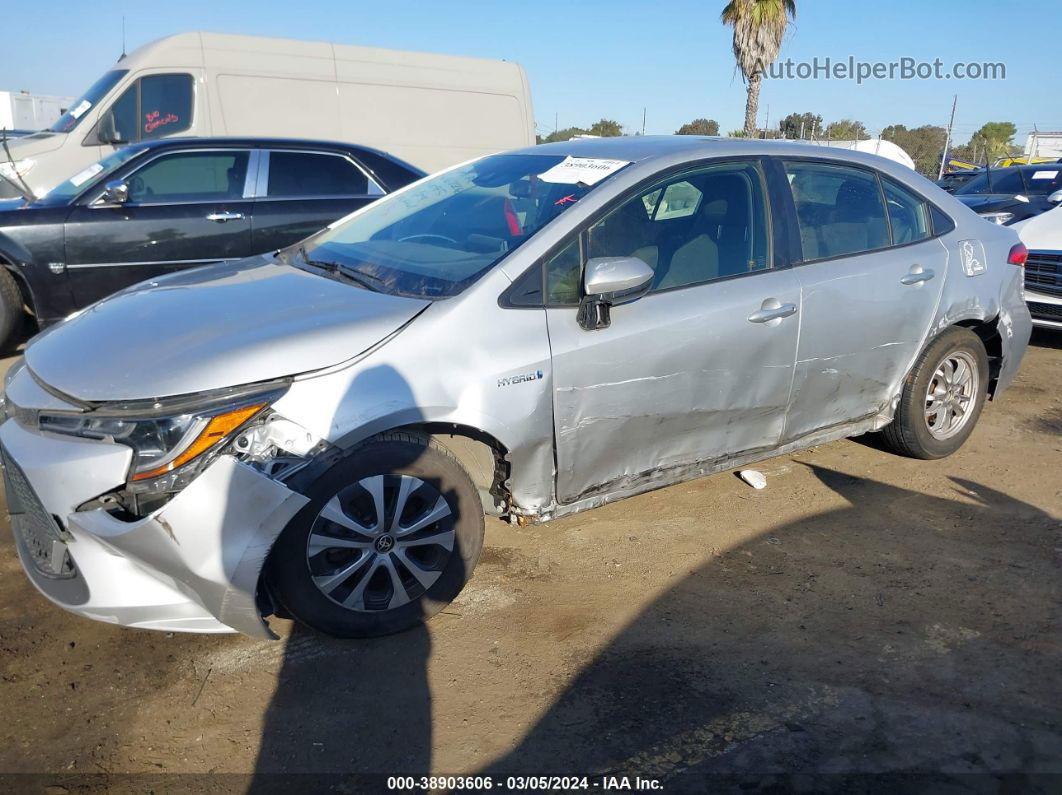 2020 Toyota Corolla Hybrid Le Silver vin: JTDEBRBE3LJ007066