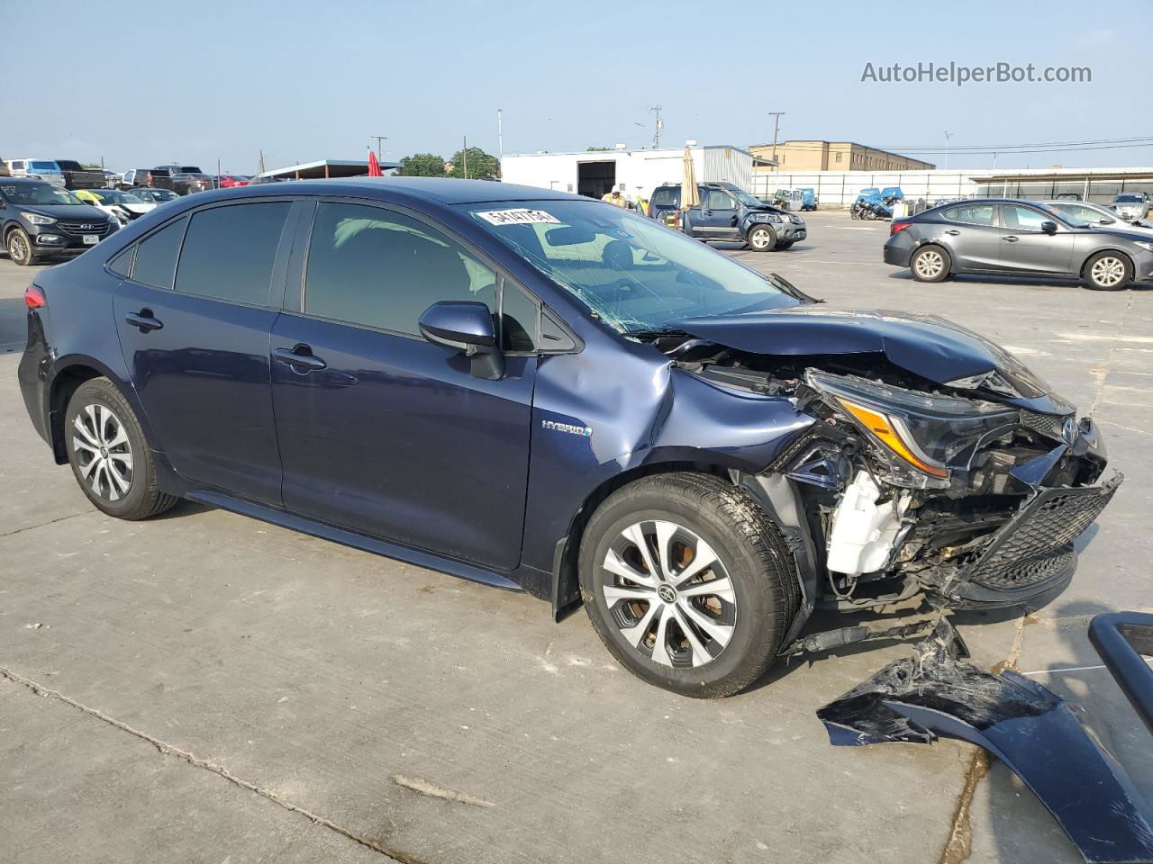 2020 Toyota Corolla Le Синий vin: JTDEBRBE4LJ024166