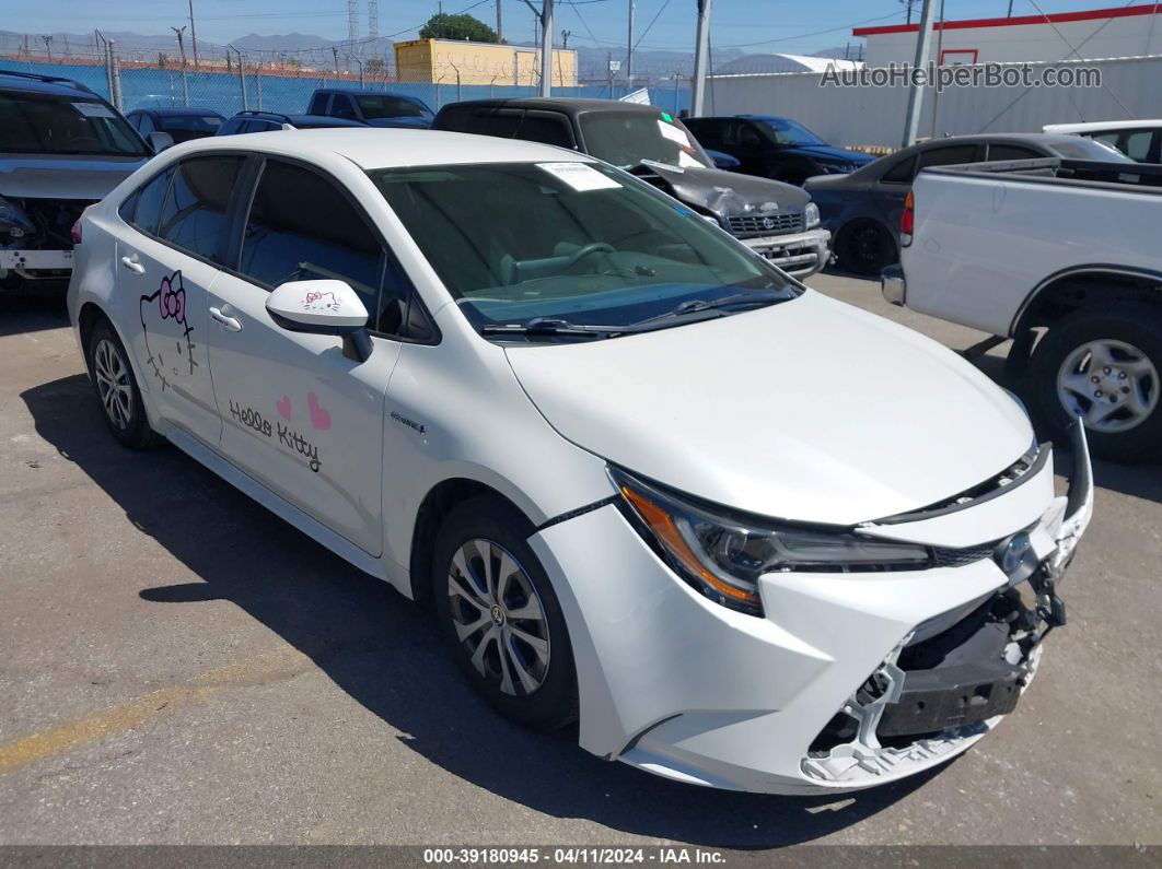 2020 Toyota Corolla Hybrid Le White vin: JTDEBRBE5LJ006064