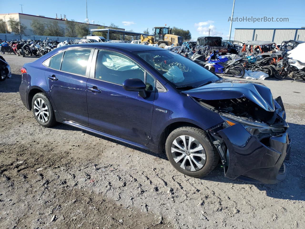 2020 Toyota Corolla Le Blue vin: JTDEBRBE5LJ006792