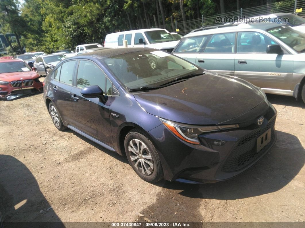 2020 Toyota Corolla Hybrid Le Blue vin: JTDEBRBE6LJ001116