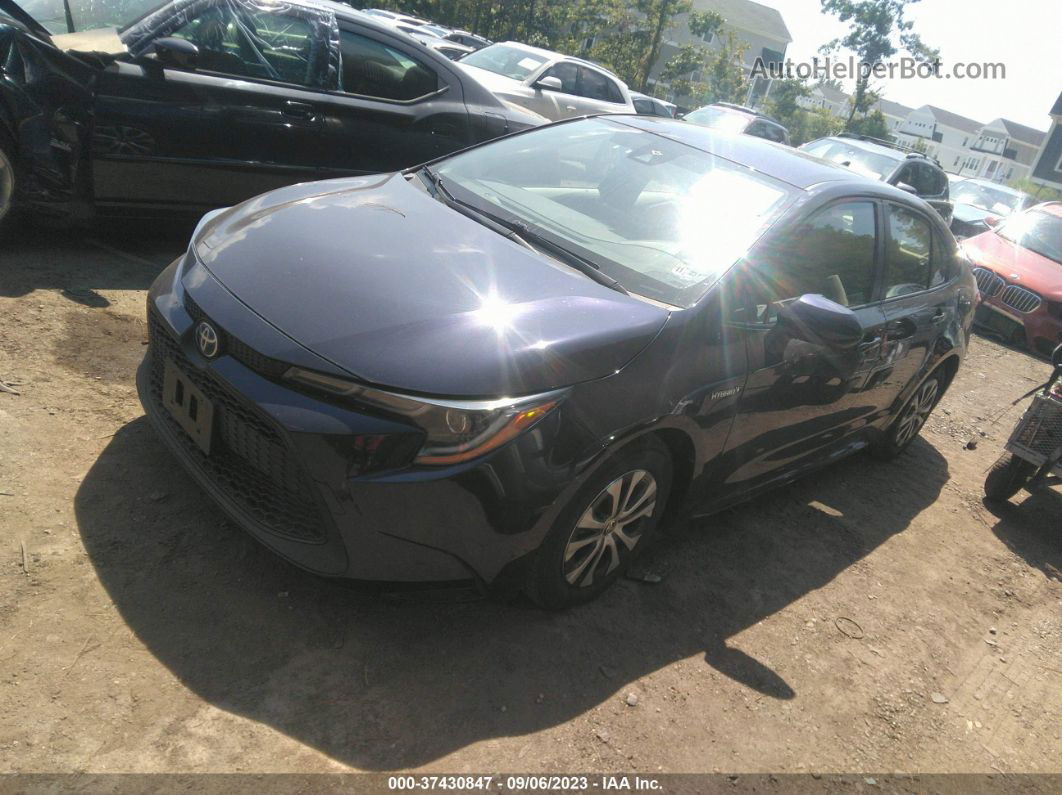 2020 Toyota Corolla Hybrid Le Синий vin: JTDEBRBE6LJ001116