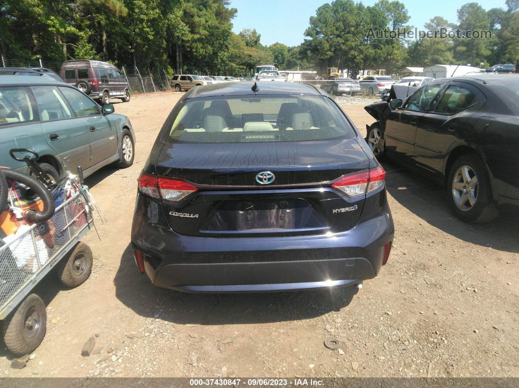 2020 Toyota Corolla Hybrid Le Синий vin: JTDEBRBE6LJ001116