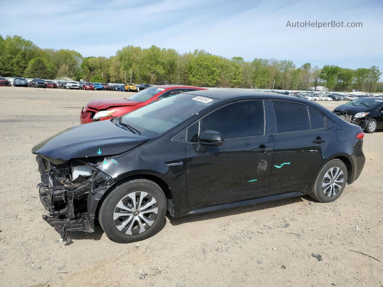 2020 Toyota Corolla Le Черный vin: JTDEBRBE7LJ000296