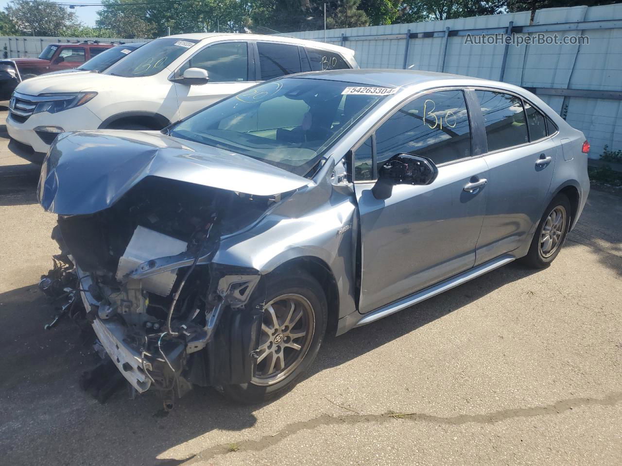 2020 Toyota Corolla Le Синий vin: JTDEBRBE7LJ023352