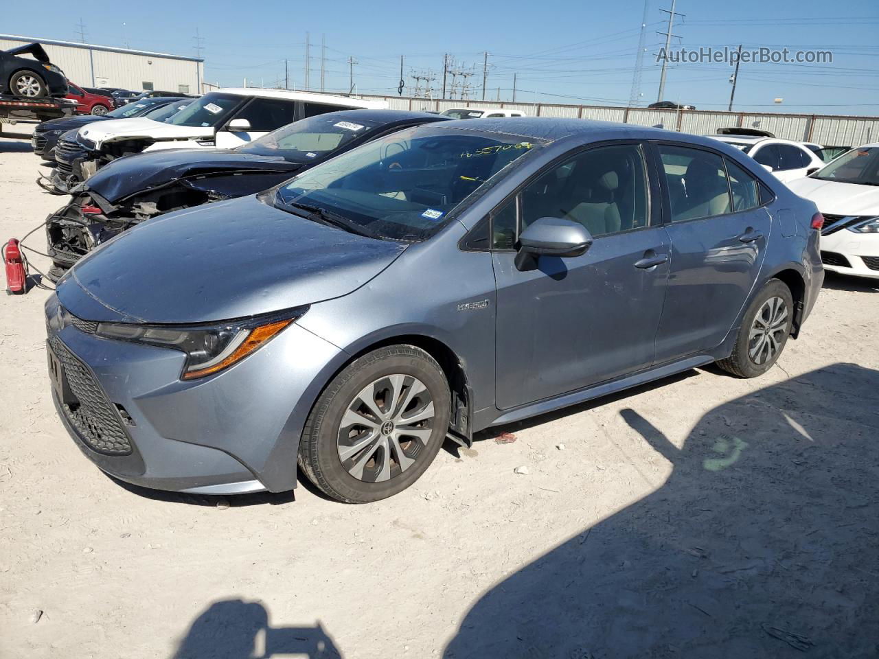 2020 Toyota Corolla Le Blue vin: JTDEBRBE9LJ005791