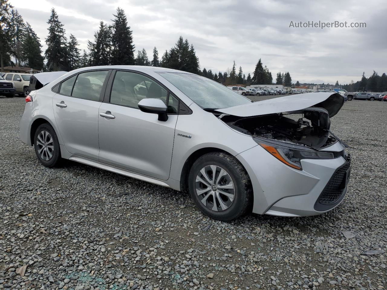 2020 Toyota Corolla Le Silver vin: JTDEBRBE9LJ015950