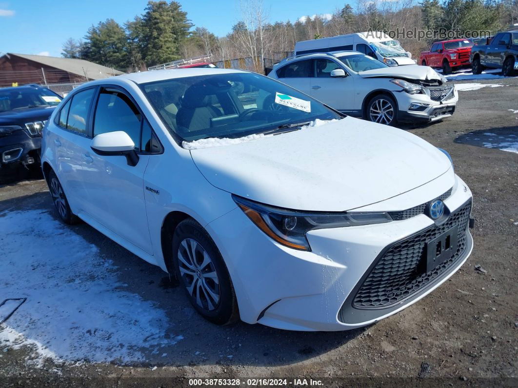 2020 Toyota Corolla Hybrid Le White vin: JTDEBRBE9LJ027726