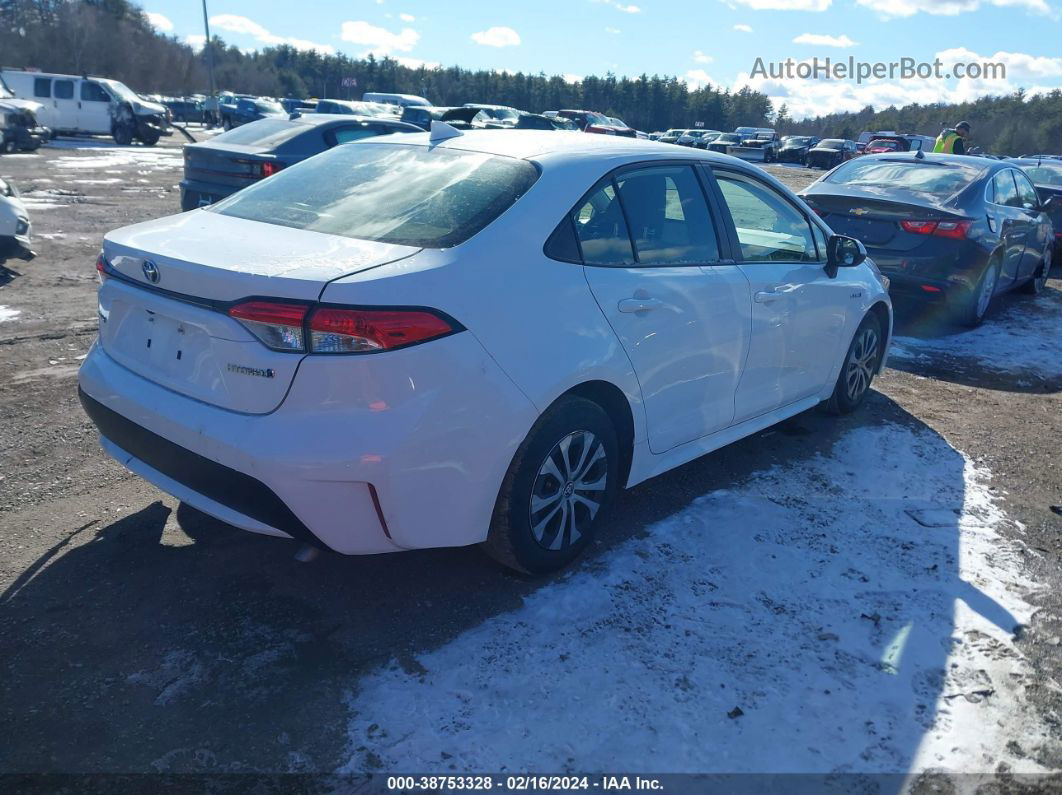 2020 Toyota Corolla Hybrid Le White vin: JTDEBRBE9LJ027726