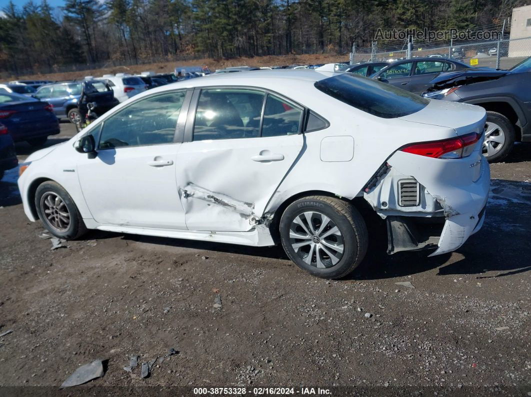 2020 Toyota Corolla Hybrid Le White vin: JTDEBRBE9LJ027726