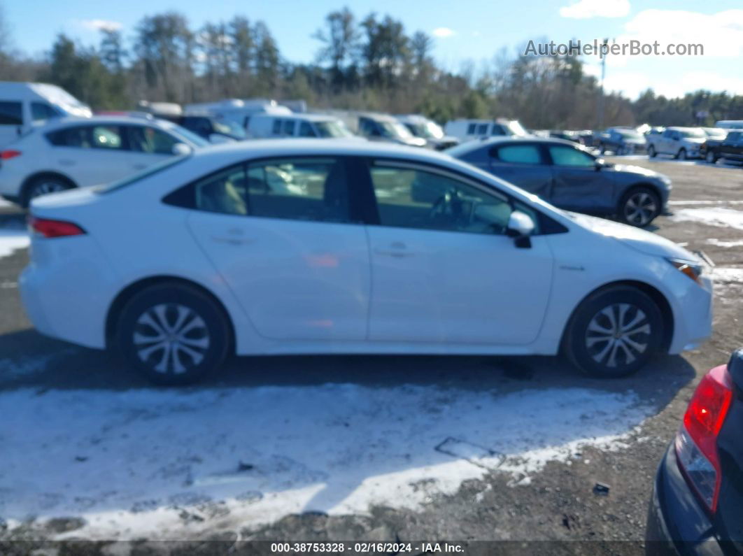 2020 Toyota Corolla Hybrid Le White vin: JTDEBRBE9LJ027726