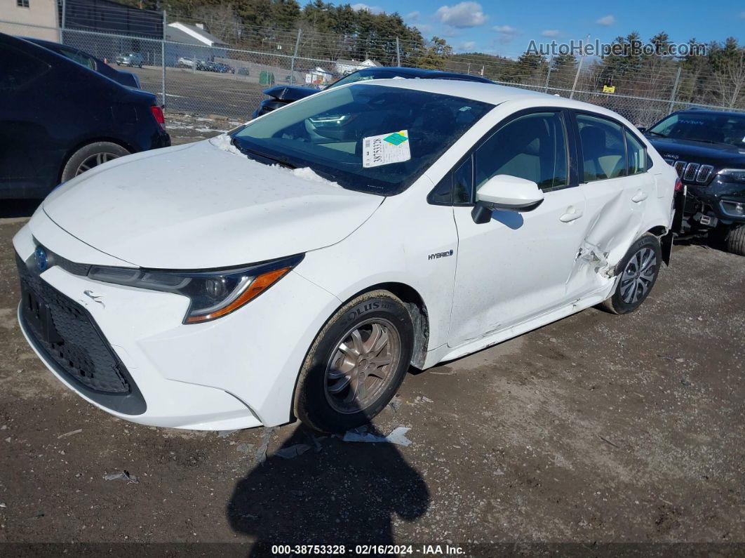 2020 Toyota Corolla Hybrid Le White vin: JTDEBRBE9LJ027726