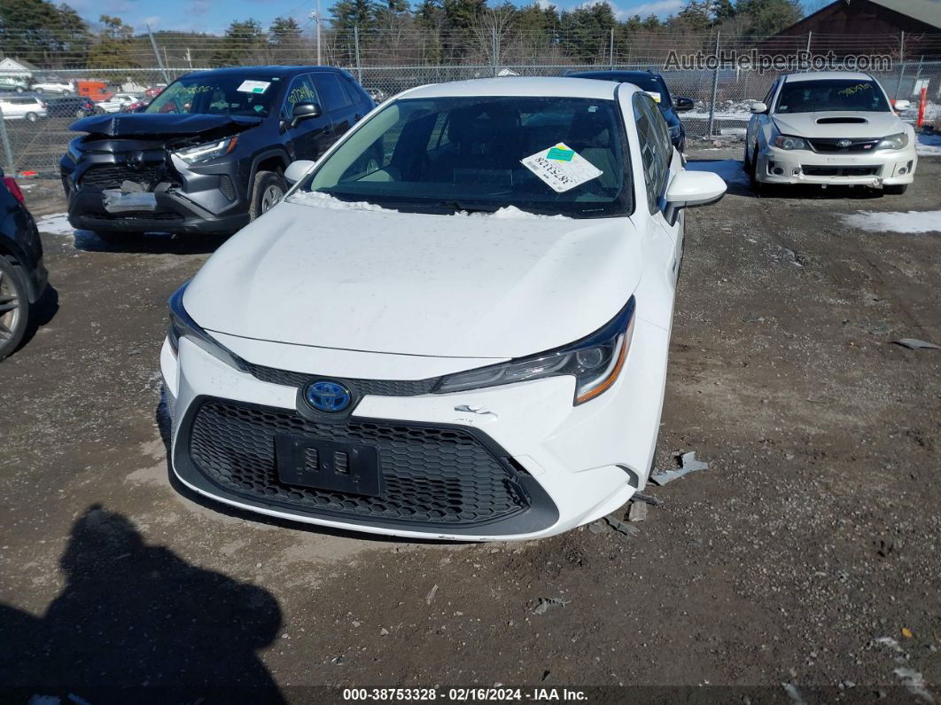 2020 Toyota Corolla Hybrid Le White vin: JTDEBRBE9LJ027726