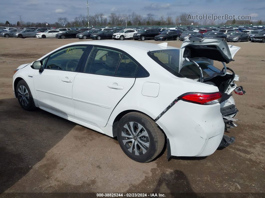 2020 Toyota Corolla Hybrid Le White vin: JTDEBRBEXLJ010305