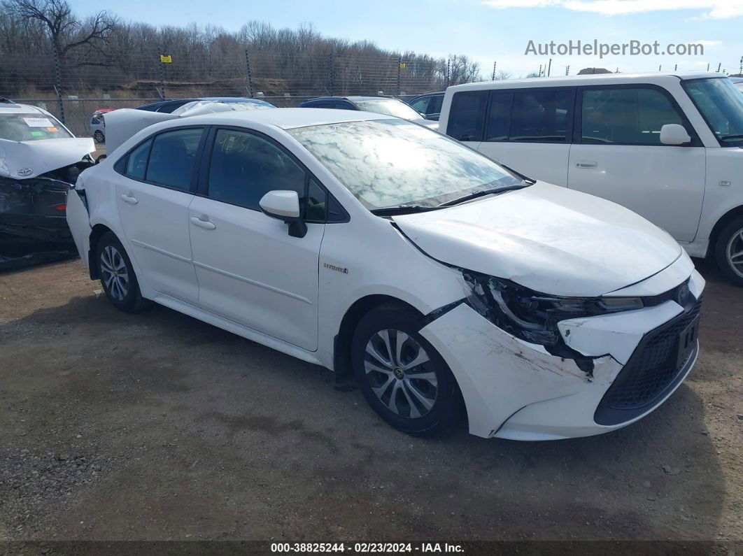 2020 Toyota Corolla Hybrid Le White vin: JTDEBRBEXLJ010305