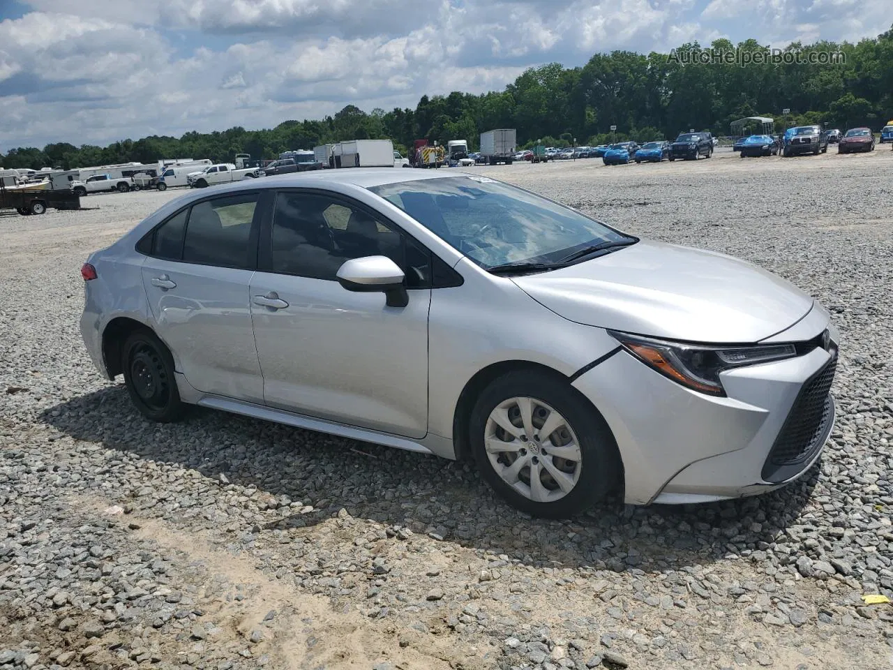 2020 Toyota Corolla Le Silver vin: JTDEPRAE9LJ053536