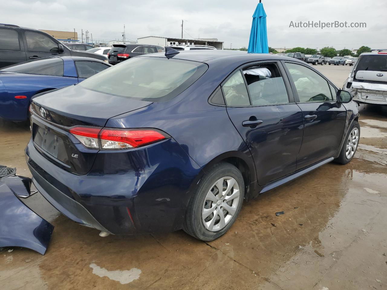 2021 Toyota Corolla Le Blue vin: JTDEPMAE1MJ128959