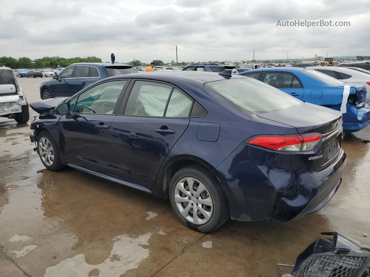 2021 Toyota Corolla Le Синий vin: JTDEPMAE1MJ128959