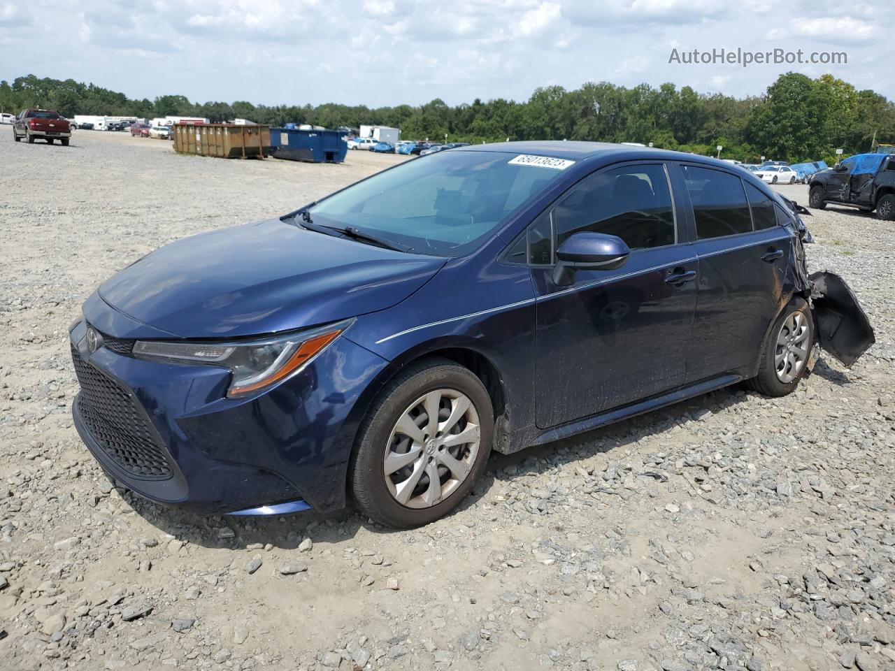 2021 Toyota Corolla Le Blue vin: JTDEPMAE1MJ130601