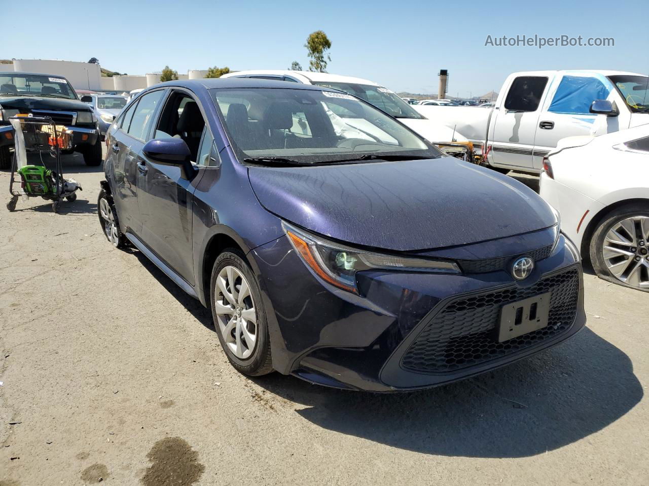 2021 Toyota Corolla Le Blue vin: JTDEPMAE1MJ153571